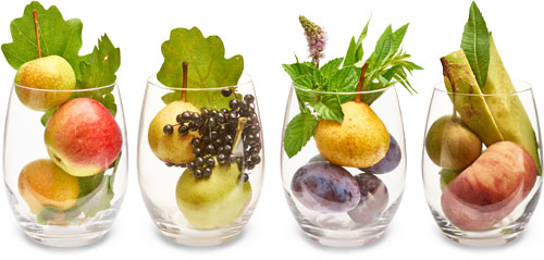 Fruit in glasses