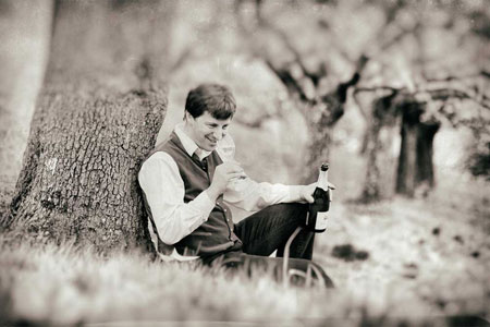 jorg sitting under a tree