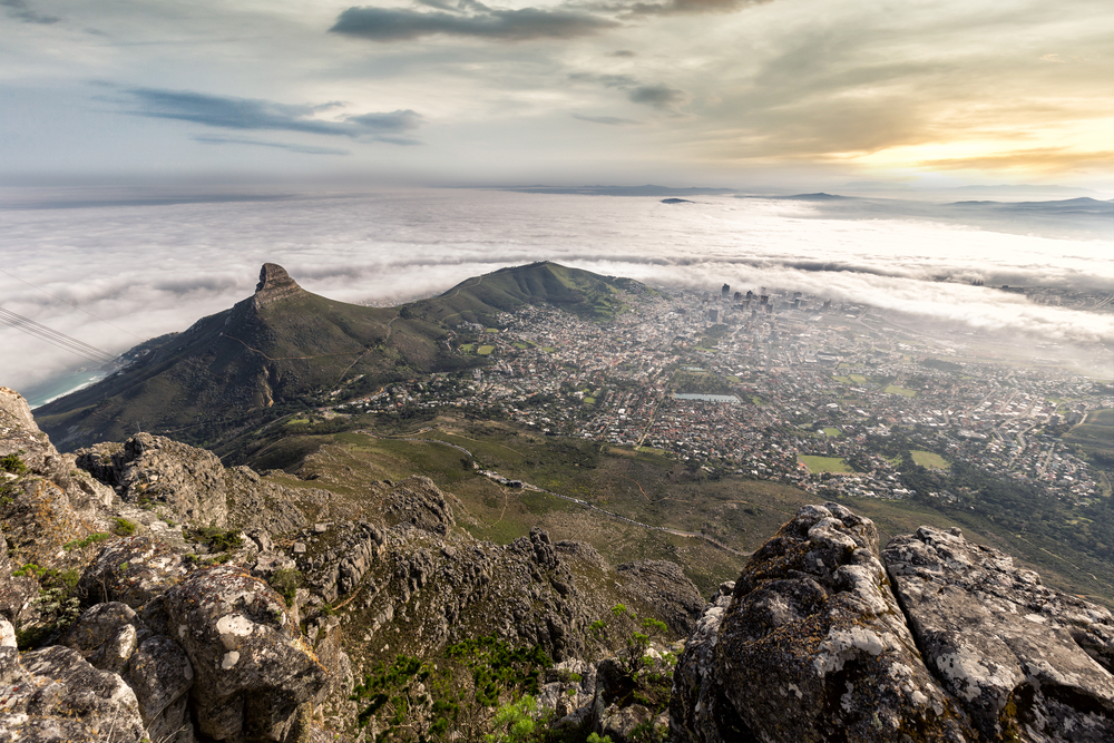 View from Table Mountain, Cape Town, South Africa