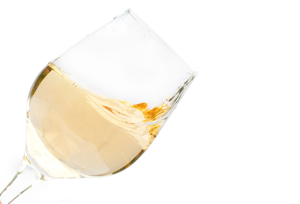 White wine in a glass