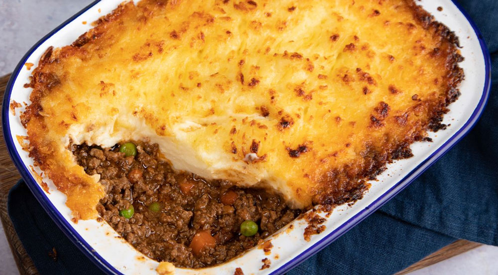 wine and beef pairings - a cottage pie