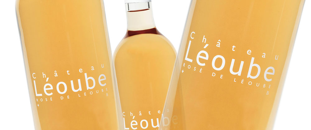 Bottles of Léoube Provence organic rose